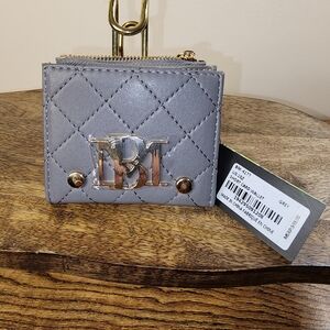 Badgley Mischka NWT Grey Vegan Leather Short Card Wallet - GREAT GIFT